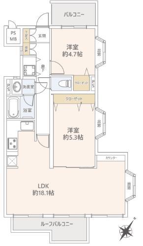 Lions Mansion Ichikawa Gyotoku Room 409 thumbnail