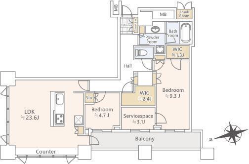 Park City Kashiwanoha Campus 2nd Avenue Mid Tower D Building Room 2003 thumbnail