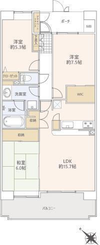 Plan Vert Yokosuka Shioiri Building 1, Room 1303 thumbnail