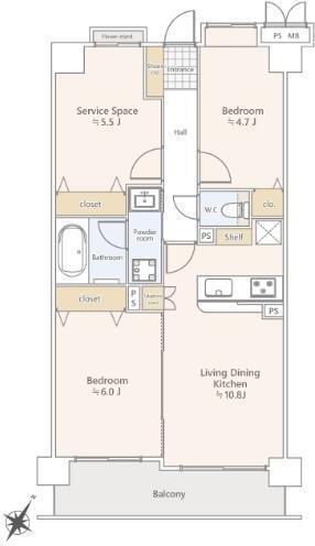 Lions Mansion Machida Station South Room 603 thumbnail