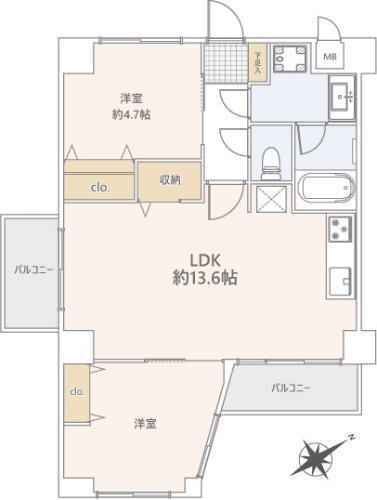 Nichishin Palace Tachikawa No. 2 Room 703 thumbnail