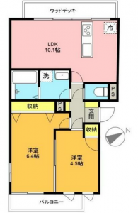Japanese 2LDK floorplan example