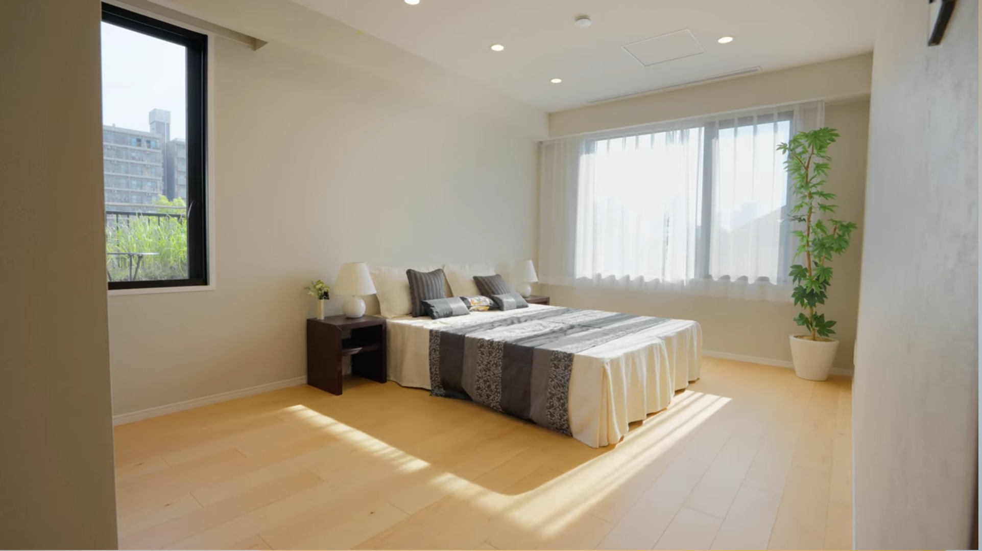 Luxury apartment in central Tokyo inside master bedroom